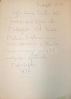 A Margitszigeti Szabadtéri Szinpad emlékkkönyvének lapjai operaénekesek és zeneszerzők aláírásával: ...