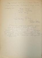 A Margitszigeti Szabadtéri Szinpad emlékkkönyvének lapjai operaénekesek és zeneszerzők aláírásával: ...