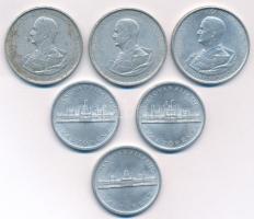 1943. 5P Al "Horthy Miklós születésének 75. évfordulója" (3db) + 1945. 5P Al "Parlament" (3db) T:2,2-