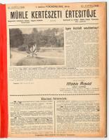 1912 Temesvár, Mühle Kertészeti értesítője. Kissé foltos átkötött odern egészvászon-kötésben, amatőr-módon javított kötéssel, 142 p.