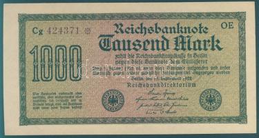 Német Birodalom / Weimari Köztársaság 1922. 1000M "Kreutzblüten" vízjellel T:I