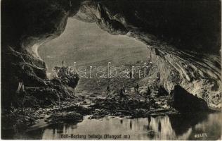 1912 Petrozsény, Petrosany, Petrosani; Boli barlang. Adler fényirda / Pestera Bolii / Bolii cave, interior (EK)