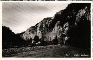 Rév, Körösrév, Vad, Vadu Crisului; Zichy-barlang, vasútvonal, gőzmozdony, vonat / cave, railway line, locomotive, train (EB)