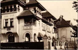 Temesvár, Timisoara; Bulev. Regina Maria / Mária királyné útja, Park Villa / street view, villa