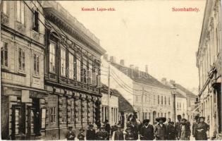 1911 Szombathely, Kossuth Lajos utca, üzletek, Langer K. János könyvnyomdája (EK)