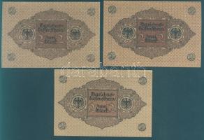 Német Birodalom / Weimari Köztársaság 1920. 2M (3x) T:I,I-
