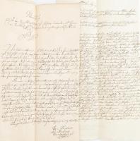 1775 Mehmed Hotin-i pasa és Mehmed Tahir Aga török főtárgyaló arab írásos török nyelvű levelei báró ...