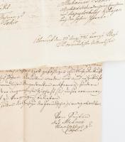 1775 Mehmed Hotin-i pasa és Mehmed Tahir Aga török főtárgyaló arab írásos török nyelvű levelei báró ...