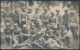 1917 K.u.k Sturmbaon der 2. Armee - A 2. hadsereg rohamzászlóaljának tisztikara fotólap