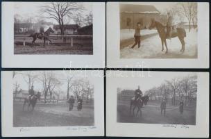 cca 1910 Magyar Imre budapesti fényképész 14 darab képeslap méretű fotója az első Budapesti Honvéd h...