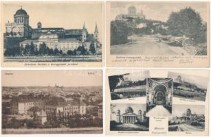 4 db RÉGI magyar város képeslap: Esztergom és Sopron