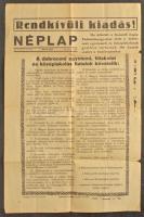 1956 Debrecen Néplap. A debreceni egyetemi, főiskolai és középirkolás fiatalok forradalmi követelései 20 pontban 21x29 cm Hajtva