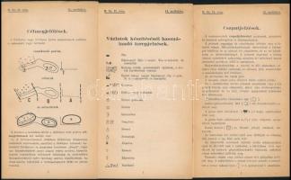 1935-1940 HSZ harcászati szabályzat három darab melléklete ábrákkal