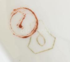 Drasche népi mintás kis butykos, matricás, jelzett, kis kopással, m: 11,5 cm + Aquincumi kakas, kézz...