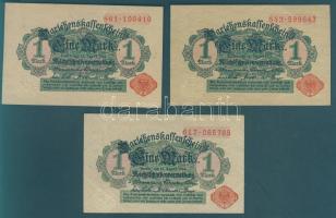 Német Birodalom / Császárság 1914. 1M (3x) T:I,I-