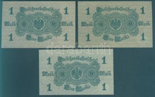 Német Birodalom / Császárság 1914. 1M (3x) T:I,I-