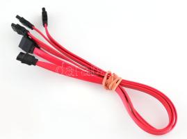 3 darab SATA III kábel 40 cm piros. Egyenes - egyenes végződéssel.