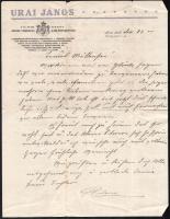 1914 Arad, Urai János fényképész fejléces levél