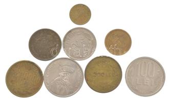 Románia 1924-1994. 5b-10.000L (8xklf) T:2,2- patina Romania 1924-1994. 5 Bani - 10.000 Lei (8xdiff) C:XF,VF patina