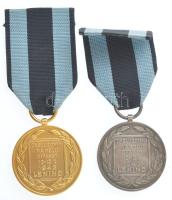 Lengyelország 1943. "Dicsőség érem - 1943 Lenino" arany és ezüst fokozata mellszalagon (40...