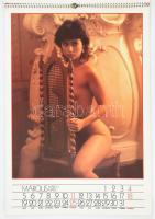 1984 Erotikus fali naptár 12 lappal 48x33 cm