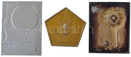 6 darabos magyar bronz és fém emlékérem, emlékplakett és díjplakett tétel, közte Peternák Gusztáv (1...