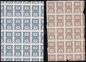1948 Számlailleték bélyeg próbanyomatok összefüggésben