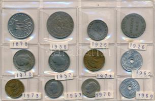 Görögország 1926-1982. 10l-20Dr (12xklf) szuvenír érmeösszeállítás T:2-3 Greece 1926-1982. 10 Lepta - 20 Drachmes (12xdiff) souvenir coin lot C:XF-F