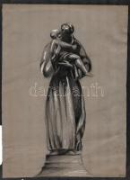 Galambos Margit (?-?): Anya gyermekével, 1920-25 körül. Vegyes technika, papír, jelzett, papírra kasírozva. Lapszéli apró sérüléssel. 32x23,5 cm.