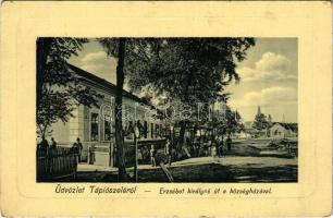1911 Tápiószele, Erzsébet királyné út és községháza. W.L. Bp. 5884. 1911/13. Kohn Lipót kiadása (Rb)