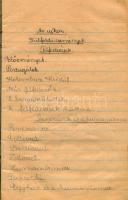 cca 1930-1940 "Nem! Nem! Soha!" irredenta borítójú iskolai füzet, benne történelmi jegyzet...