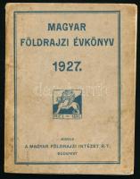 Magyar földrajzi évkönyv az 1927. évre. Szerk.: gróf Teleki Pál, Karl János és Kéz Andor. Bp., 1927, Magyar Földrajzi Intézet (Franklin-ny.), 1 t.+284 p.+2 t.+2 sztl.lev.+1 kihajtható térkép. Kiadói papírkötés, foltos borítóval, helyenként kissé foltos lapokkal.