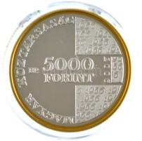 2006. 5000Ft Ag "1956-os forradalom 50. évfordulója" kapszulában, tanúsítvánnyal, tájékozt...