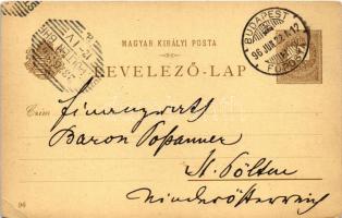 1896 (Vorläufer) Budapest XIV. Városliget, Ezredéves Országos Kiállítás, Magyar utca és a templom, P...