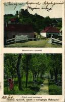 1939 Csesznek, Sulyok penzió és park, vár. Turisták, nyaralók, jöjjetek a vadregényes Bakonyba! (EK)