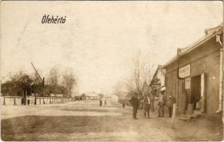 1926 Ófehértó, utcakép Hangya szövetkezeti üzlettel, dohány és szivarbolt. photo (EK)