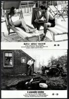 cca 1989 előtt külföldön készült filmek egy-egy jelenete, 19 db vintage produkciós filmfotó, ezüst z...