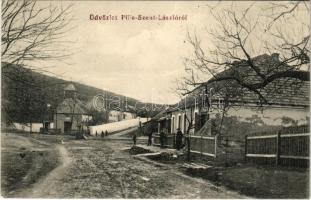 1912 Pilisszentlászló, Fő utca, üzlet. Kohn Dávid kiadása (EK)