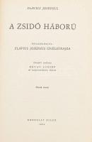 Flavius, Josephus: A zsidó háború. Függelékül: Flavius Josephus önéletrajza. Ford.: Révay József. Bp., 1964, Gondolat. Ötödik kiadás. Kiadói kissé kopott félvászon-kötésben.