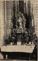Győr-Szabadhegy, Római katolikus templom belső, Mária oltár. Jánossy fényképész kiadása