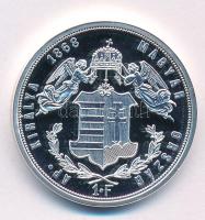 DN "Magyarok Kincstára - Ferenc József 1 forint, 1868" ezüstözött rézötvözet utánveret tan...