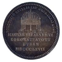 Osztrák-Magyar Monarchia / Bécs 1867A "Erzsébet koronázása Budán" Ag zseton. "ERZSÉBE...