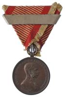 1914. "Ferenc József Bronz Vitézségi Érem, ismételt adományozás" bronz kitüntetés sérült m...