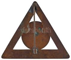 ~1950. "Magyar Természetbarát Szövetség - Túravezető" zománcozott fém jelvény (35x42mm) T:...