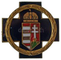 ~1990-2000. Címeres, koszorús aranyozott, zománcozott fém jelvény hátlapon Pannonia Studio jelzéssel (20x20mm) T:2 zománchiba, letört kampó
