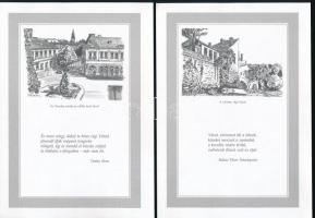 Jeles egykori premontrei diákok című könyv illusztrációi. Sólyom Lajos rajzai. A művész által dediká...