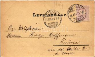 1898 (Vorläufer) Keszthely, Balaton fürdő, Gróf Festetics kastély, M. kir. gazdasági tanintézet, Vár...