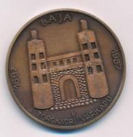 Bartos Endre (1930-2006) 1987. Baja - Törökkori várkapu 1687 - 1987 kétoldalas, bronz emlékérem (42,5mm) T:1-