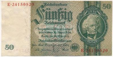 Német Harmadik Birodalom 1933. 50M "E 24159529" T:I,I- German Third Reich 1933. 50 Mark "E 24159529" C:UNC,AU Krause 182.a