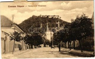 1925 Barcarozsnyó, Rozsnyó, Rosenau, Rasnov; utca, vár / street view, castle (EB)